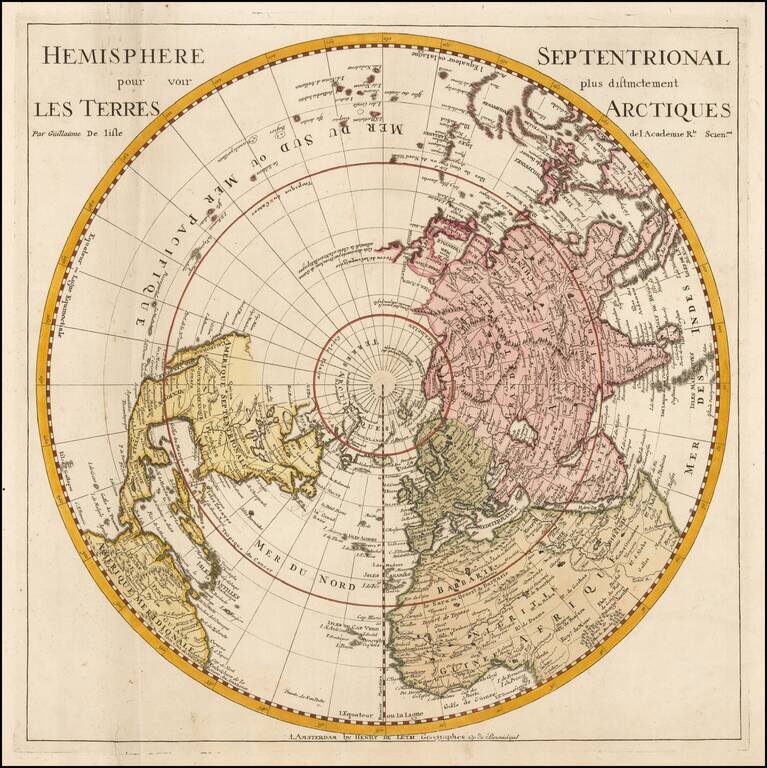 Hemisphere Septentrional pour voir plus distinctement Les Terres Arctiques . . .