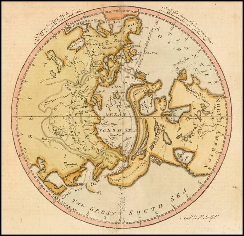 A Map of the Icy Sea in which the several Communications with the Land Waters and other new Discoveries are exhibited [Sea of the West]