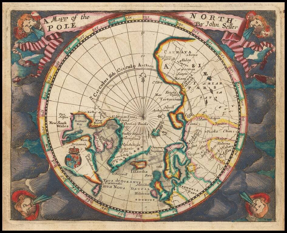 A Mapp of the North Pole By John Seller