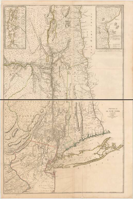 Province De New-York en 4 Feuilles par Montressor a Paris . . . 1777