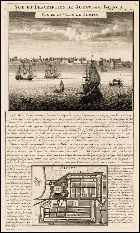 Vue et Description de Surate et de Batavia