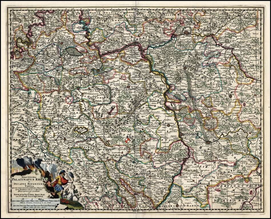 Exactissima Palatinatus Rheni ac Ducatus Bipontini Tabula . . .  (Heightened in Gold!)