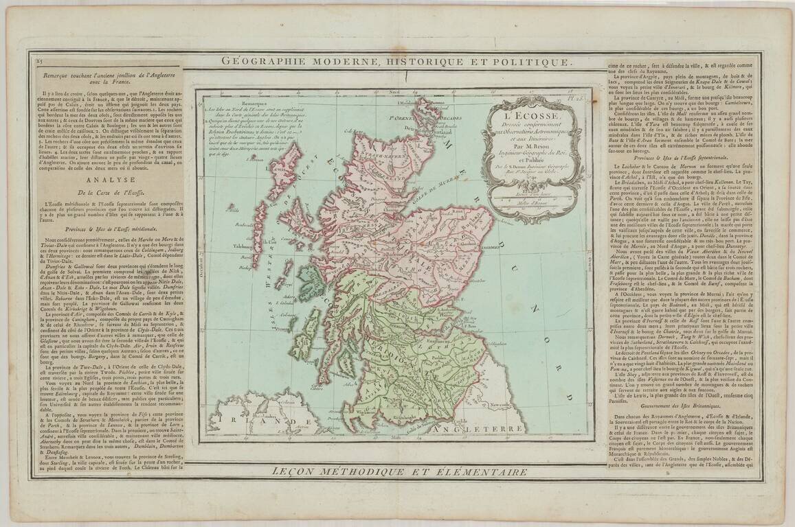 L'Ecosse, Dresse conformement aux observations Astronomiques et aux Itineraries . . . 1790