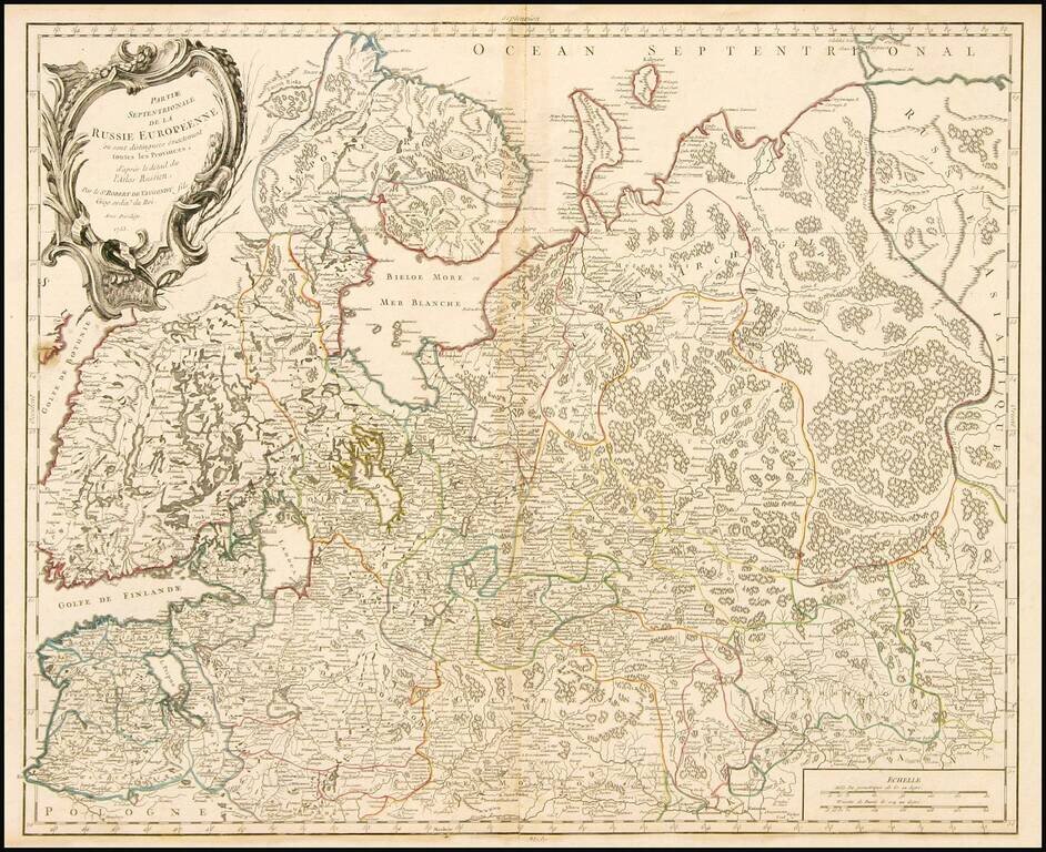 Partie Septentrionale De La Russie Europeenne ou sont distinguees exactement toutes les Provinces, d'apre le detail de l'Atlas Russien . . . 1753