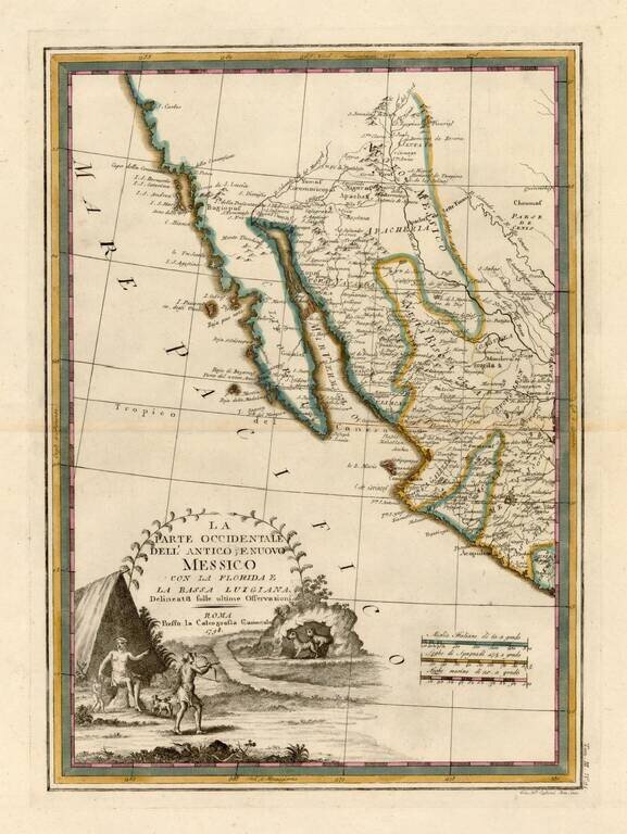 [California & The Southwest] La Parte Occidentale Dell'Antico, E Nuovo Messico Con Florida E La Bassa Luigiana…. 1798