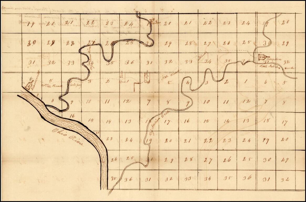 [Manuscript Survey of the a portion of the State Road from New Albany to Princeton, Indiana in 1831]