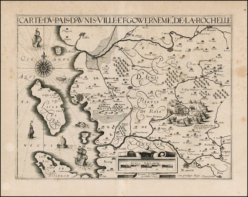Carte Du Pais D'Aunis Ville et Gowernemet De La Rochelle