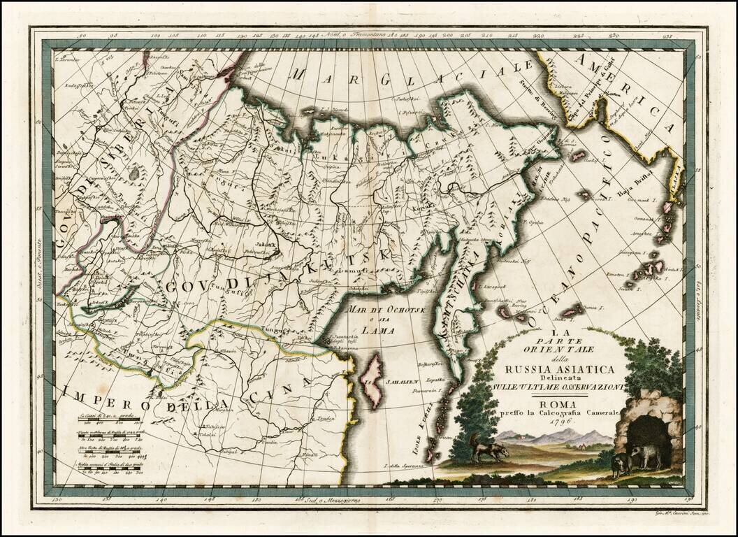 La Parte Orientale della Russia Asiatica Delineata…1796 [Includes Alaska]