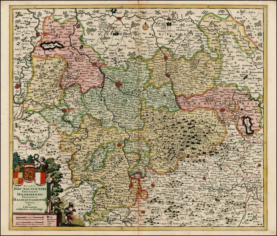 Ducatus Brunsuicensis Episcopatus Hildesiensis Principatus Hablerstadiensis Tabula