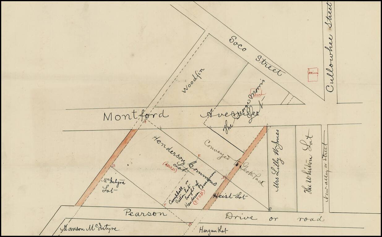 [Asheville, North Carolina -- Untitled Manuscript Map of Lots on Montford Avenue and Pearson Drive)