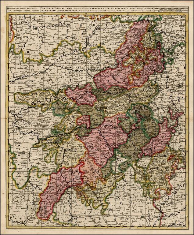 Campaniae Praefectura divisum in Electiones Rhemorum, Retelii, Catalauni, Augustibonae, Longonae, Chamontii, Meldarum, Senonarum, aliarumque ut et circumjacentium Provinciarum . . .