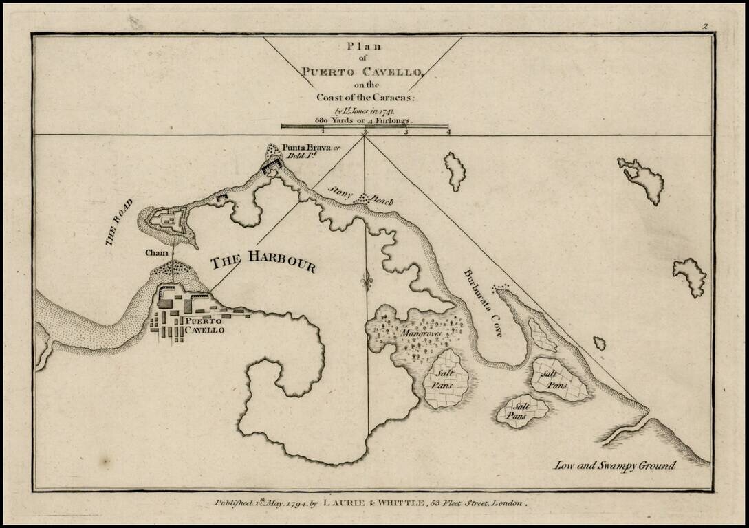 Puerto Cavello on the Coast of Caracas; by Lt. Jones in 1741