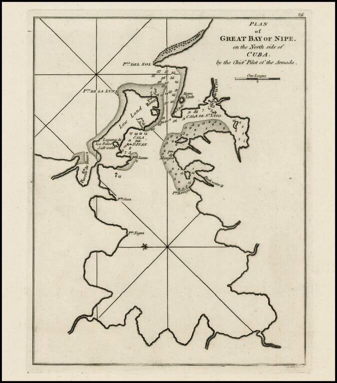 Plan of Great Bay of Nipe on th North Side of Cuba, by the Chief Pilot of the Armada.