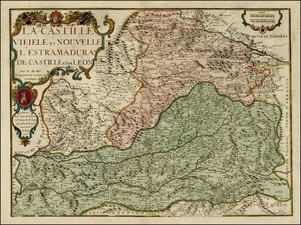 La Castille Vieiele et Nouvelle L'Estramadura De Castille et de Leon . . . 1706