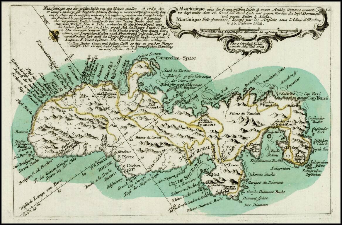 Martinique eine der Franzosischen Inseln so mann Antilae Minore . . . 1762