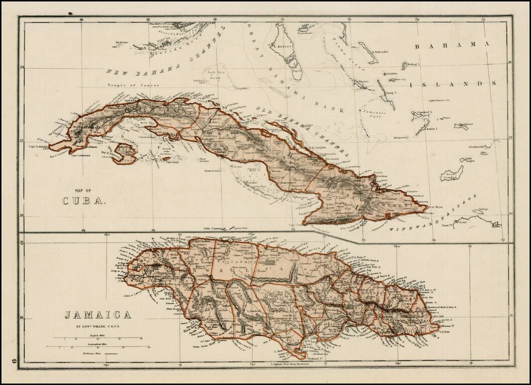 Map of Cuba [with]  Jamaica