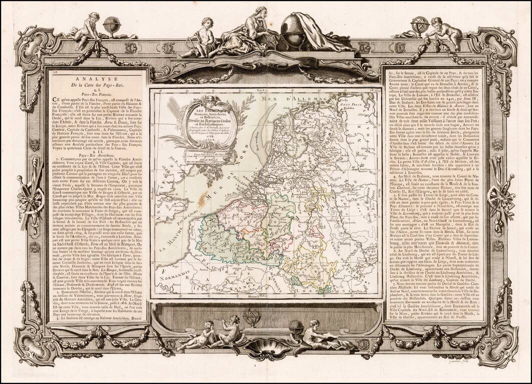 Les Pays Bas Francois, Autrichiens, et Hollandois, Divises en Provinces Civiles et Ecclesiastiques . . . 1766