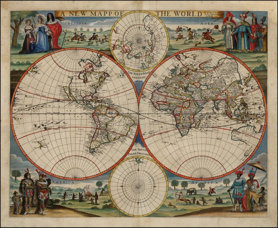 A New Mapp of the World by Robert Greene