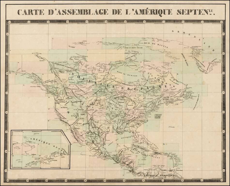 Carte D'Assemblage De L'Amerique Septentrionale