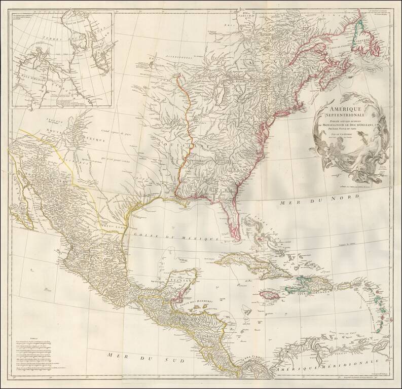 Amerique Septentrional Publiee Sous  Les Auspices De Monseigneur Le Duc D'Orleans . . . MDCCXLVI