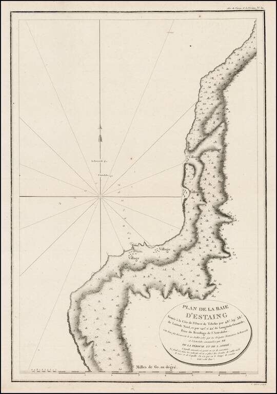 Plan de la Baie D'Estaing Situee a la Cote de Tchoka. . .   (American Samoa)