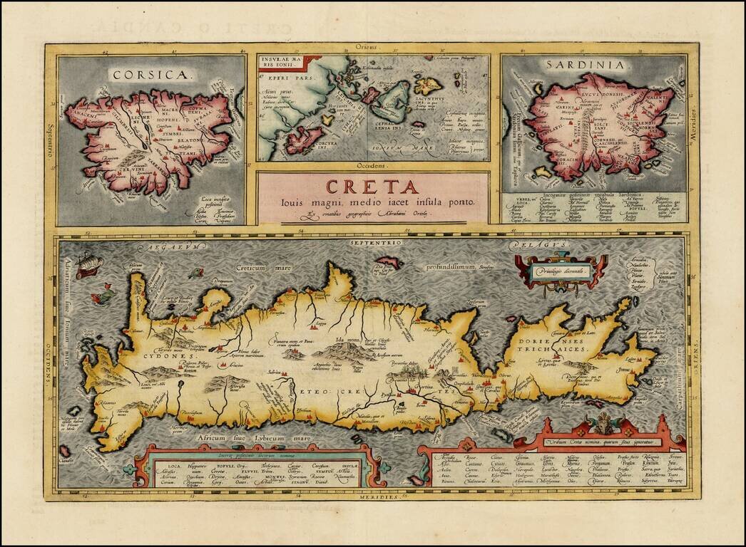 [Crete / Corsica / Sardinia]  Corsica [and] Sardinia [and] Creta . . . [and] Insulae Mari Ionii