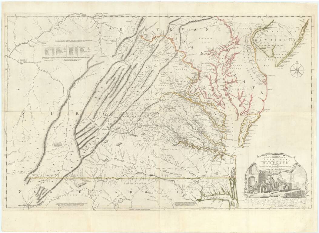 A Map of the most Inhabited part of Virginia containing the whole Province of Maryland . . .   Drawn by Joshua Fry & Peter Jefferson in 1775