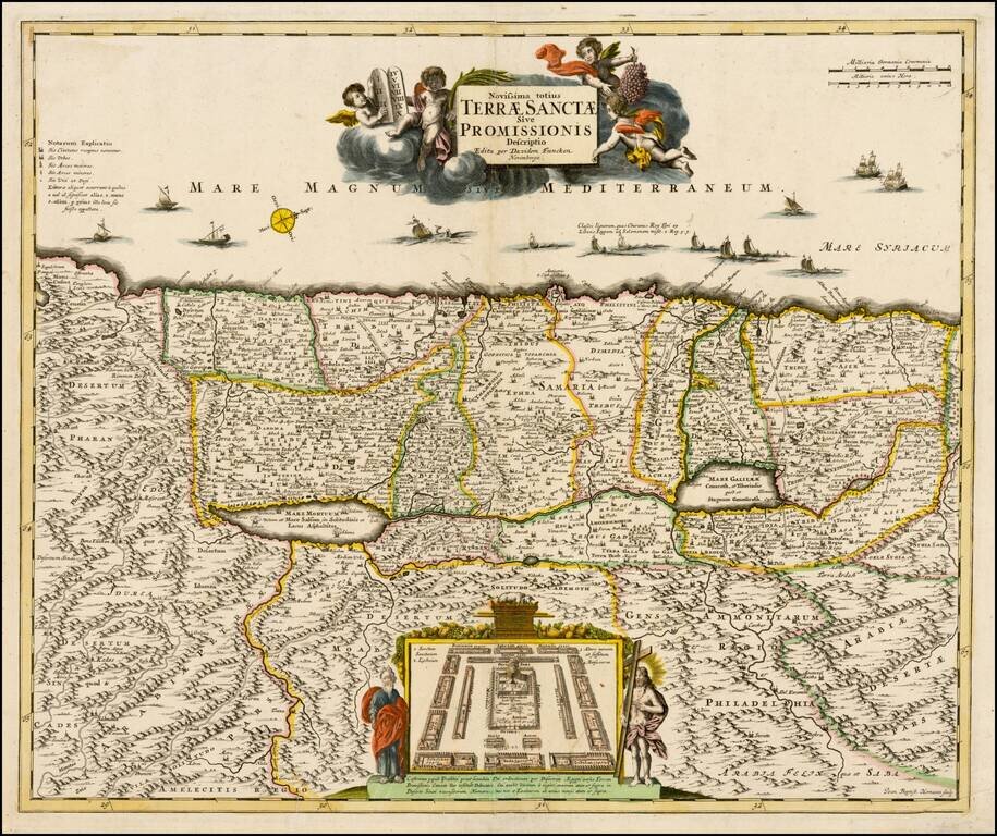 Novissima totius Terrae Sanctae Sive Promissionis Descriptio Edita per Davidem Funcke . . .