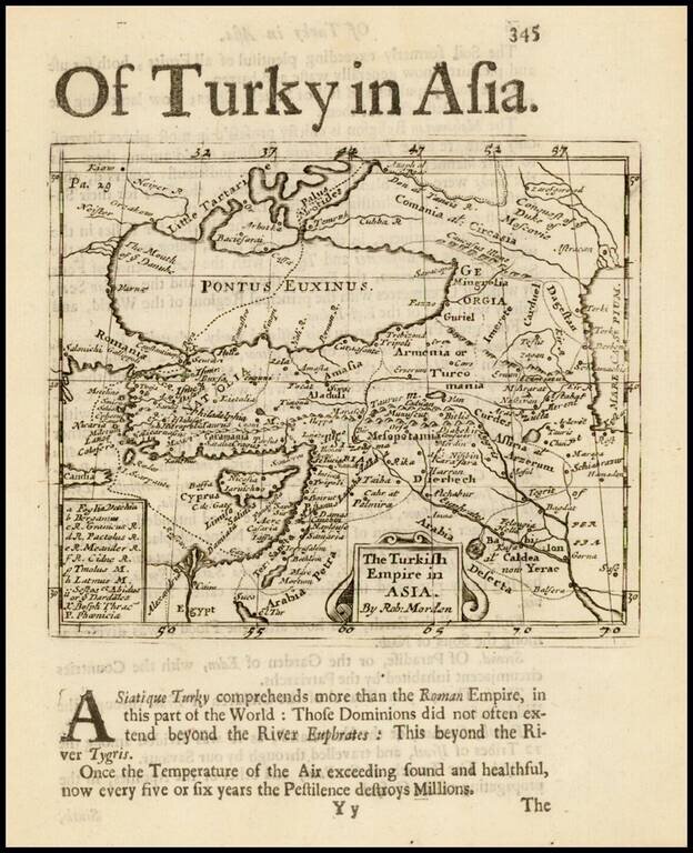 The Turkish Empire in Asia [shows Cyprus]