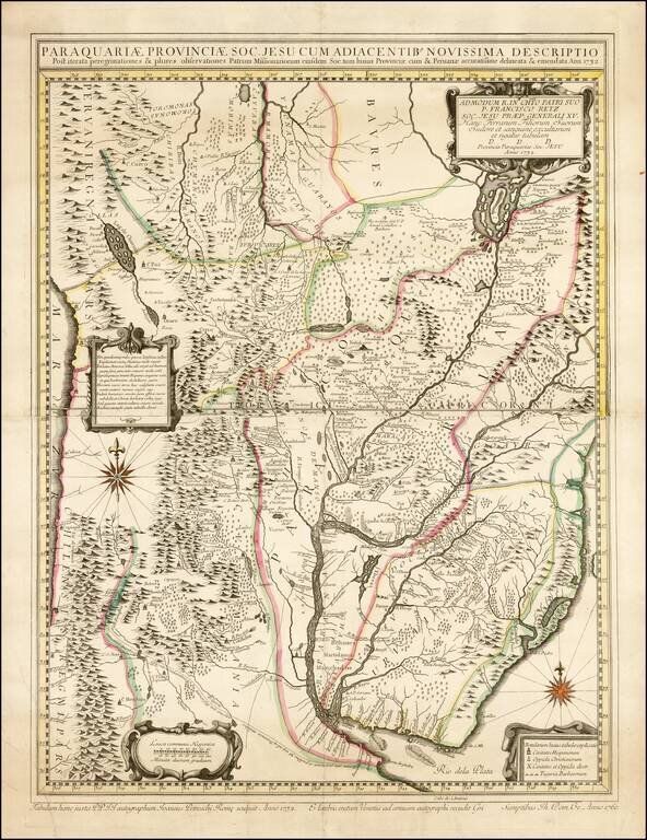 Paraquariae Provinciae Soc. Jesu Cum Adiacentibus Novissima Descriptio Post iterata peregrinationes & plures observationes Patrum Missionariorum . . . 1732