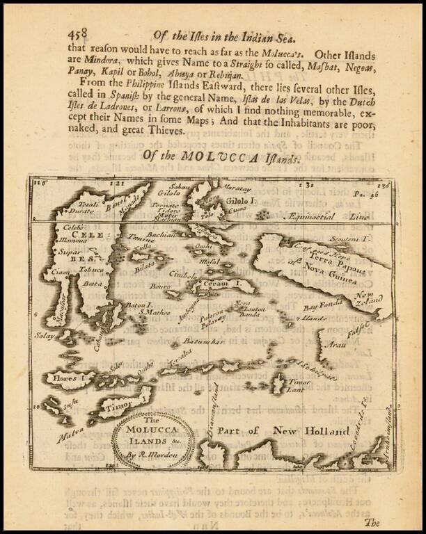 The Molucca Ilands &c. [shows part of Australia]