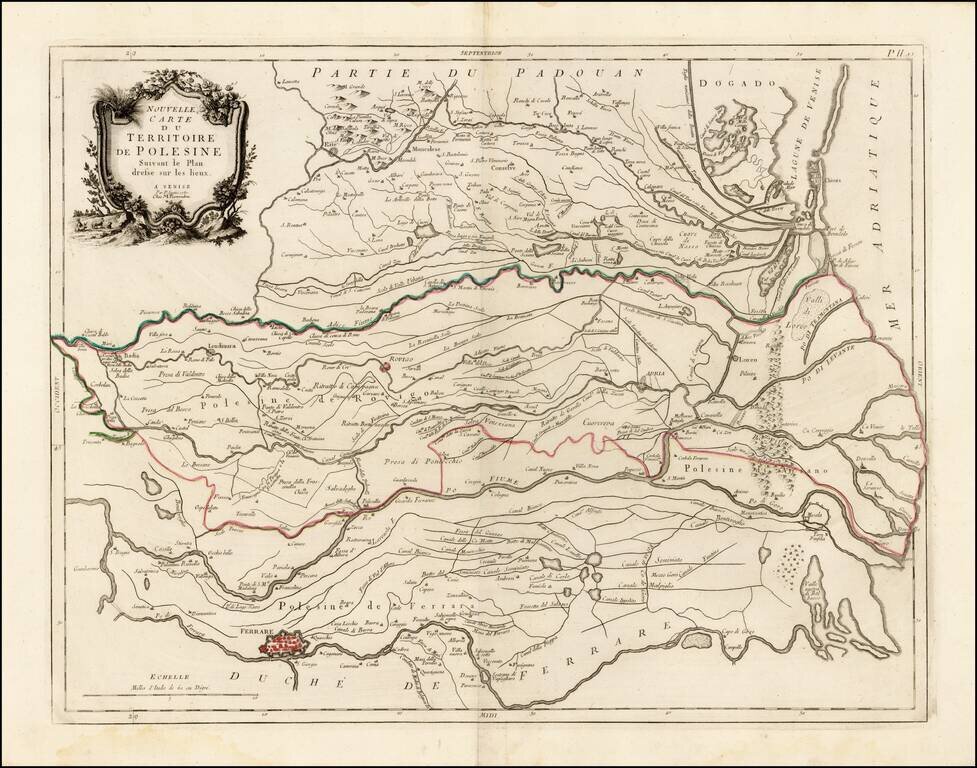 Nouvelle Carte Du Territoire de Polesine Suivant le Pan dresse sur les lieux . . .1781