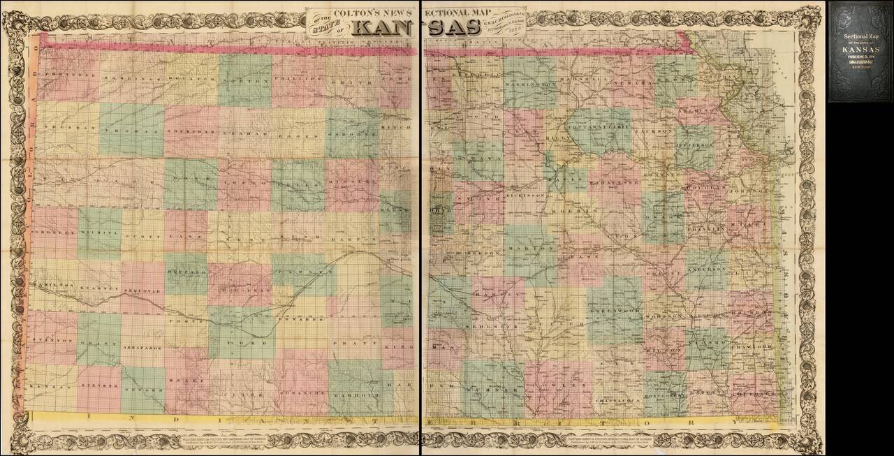 Colton's New Sectional Map of the State of Kansas.