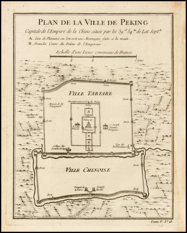 Plan de la Ville de Peking Capitale de l'Empire de la Chine . . .