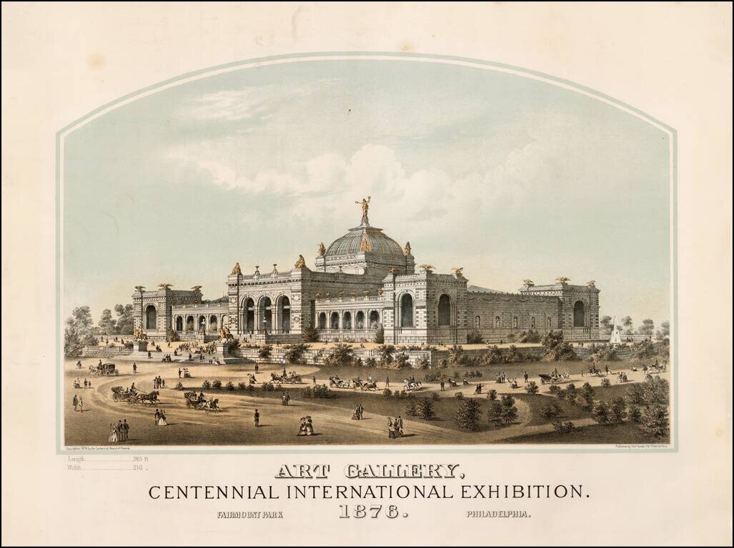 Art Gallery.  Centennial International Exhibition.  Fairmount Park Philadelphia.  1876.