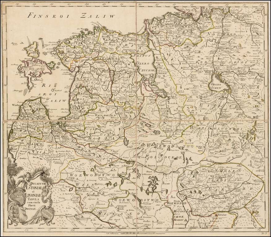 Ducatuum Estoniae et Livoniae Tabula cum cursu Fluvii Dwinae