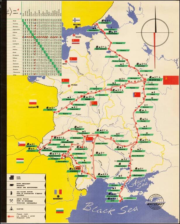 INTOURIST  (Russian Bus Schedule & Map)