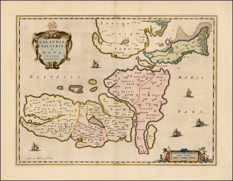 Lalandia, Falstria et Mona Insulae . . .  (Heightened with gold)