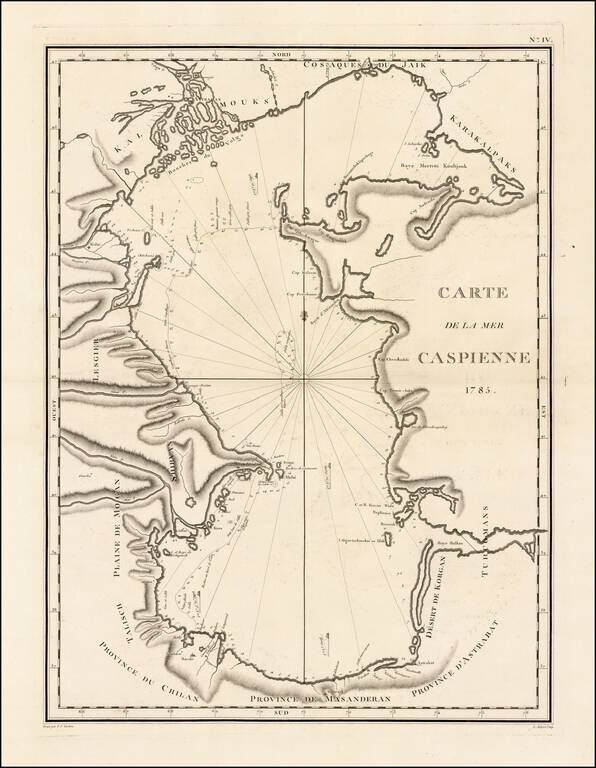 Carte de la Mer Caspienne 1785