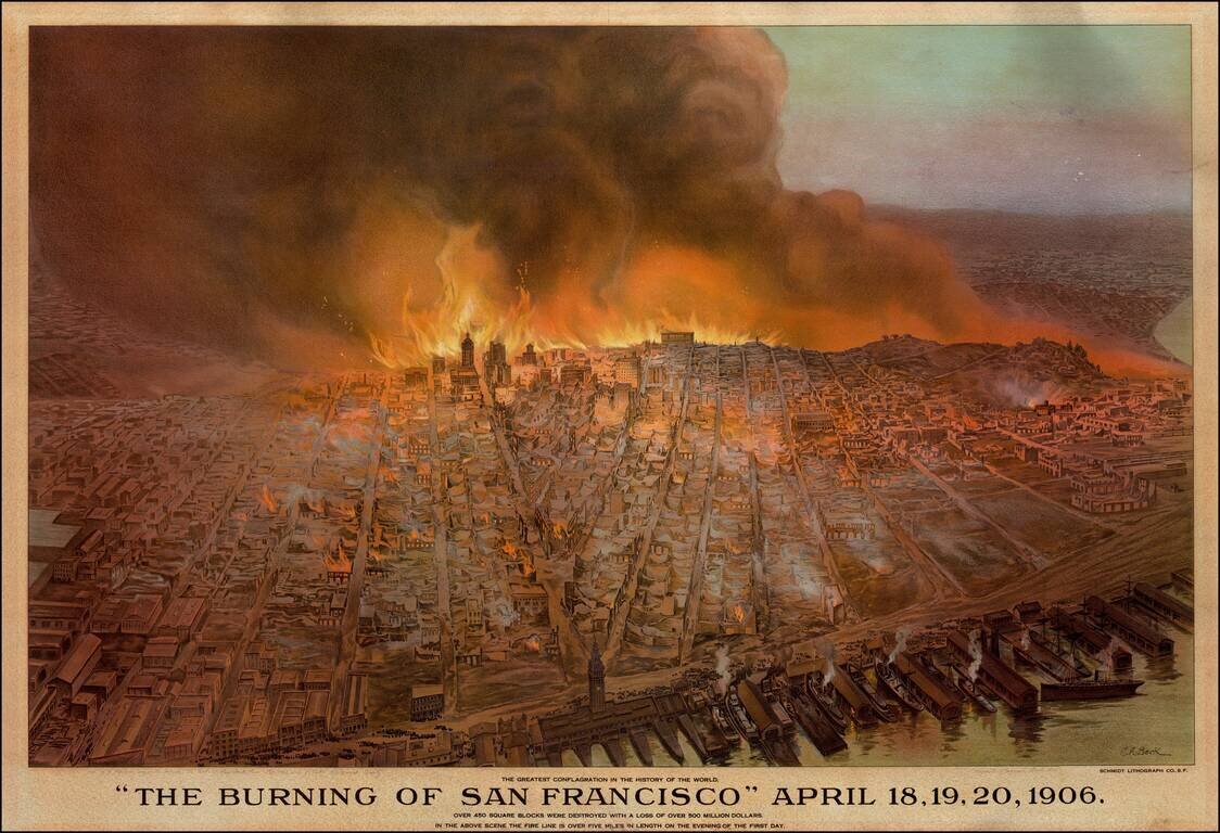 The Burning of San Francisco April 18, 19, 20, 1906.