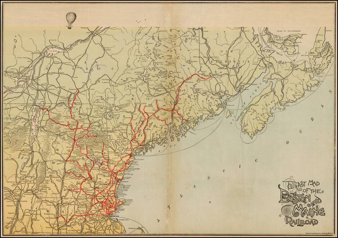 Tourist Map of the Boston and Maine Railroad