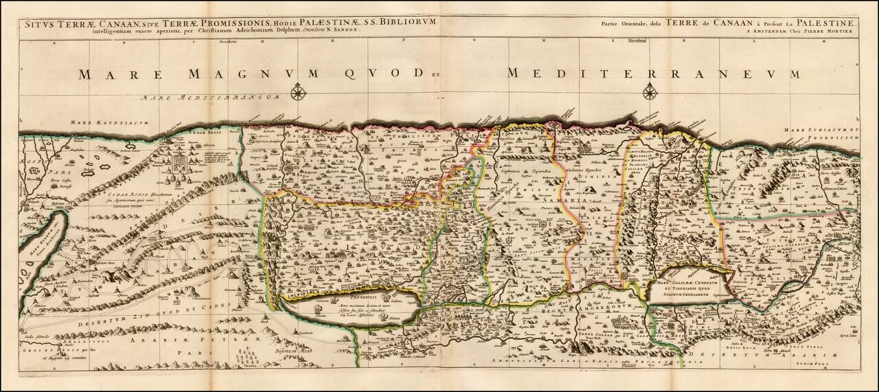 Situs Terrae Canaan, sive Terrae Promissionis hodie Palaestinae (and) Partie orientale de la Terre de Canaan à présent la Palestine