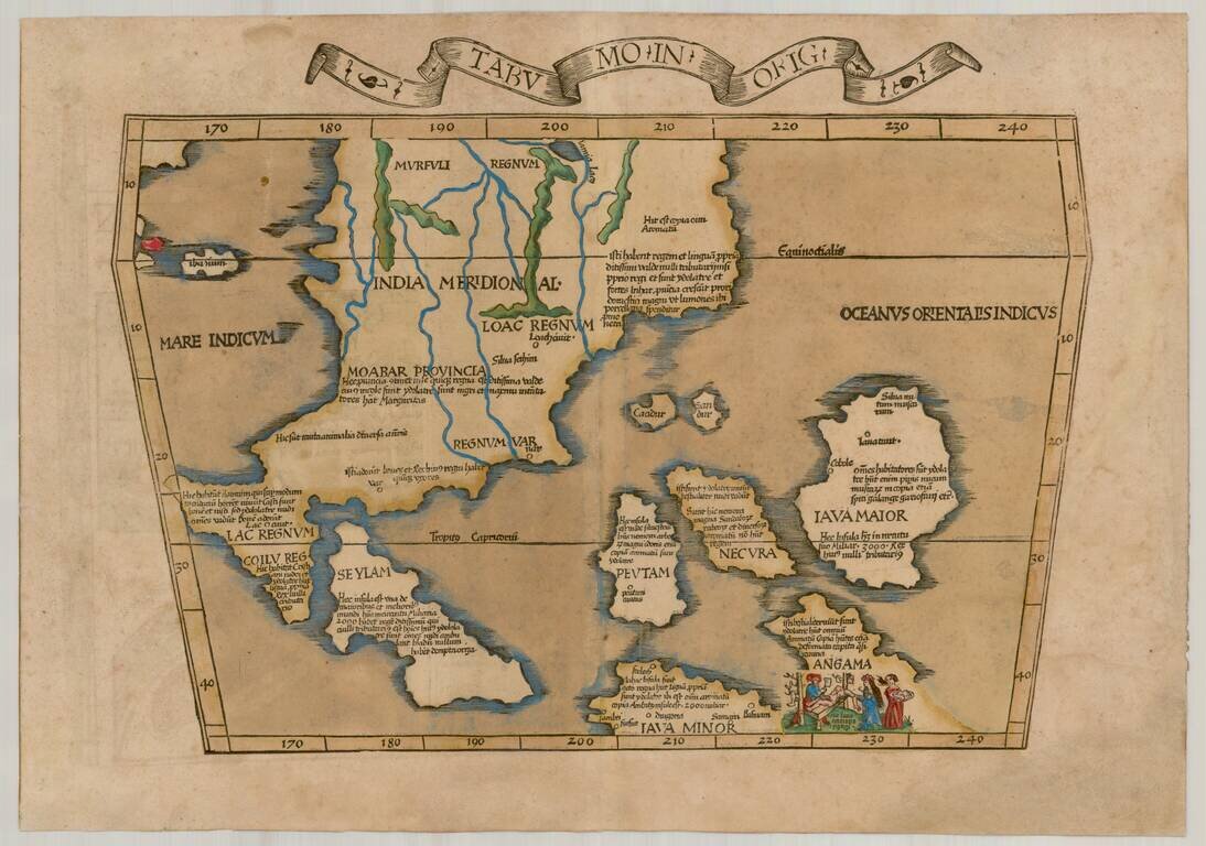 [Southeast Asia] Tabu. Mo. In. Orig.  (First Modern Map of Southeast Asia -- Old Color)