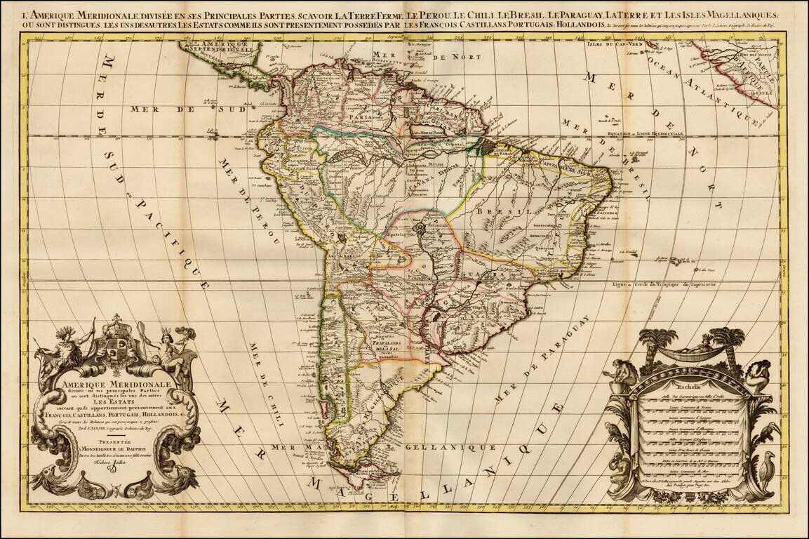 Amerique Meridionale divisee en ses Principales Parties . . .