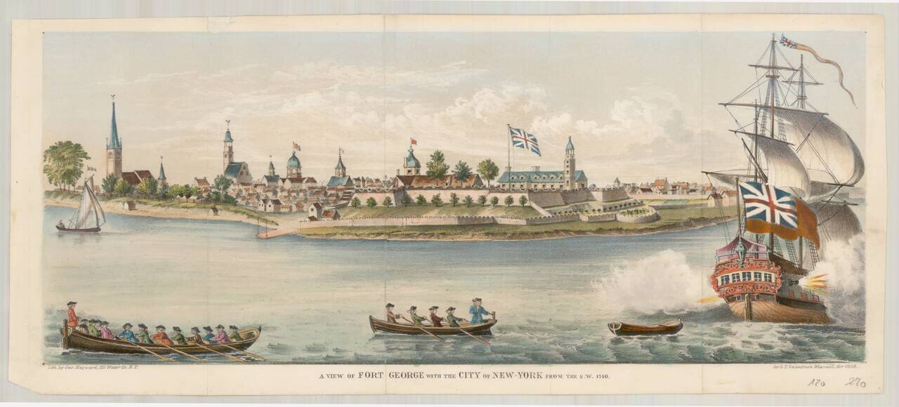 A View of Fort George with the City of New-York from the S.W. 1740