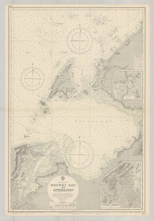 Brunei Bay and Approaches From Admiralty Surveys from 1901 to 1956. . . .