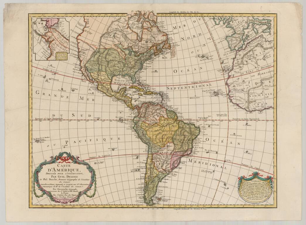 Carte D'Amerique Dresssee Pour L'Instruction . . .