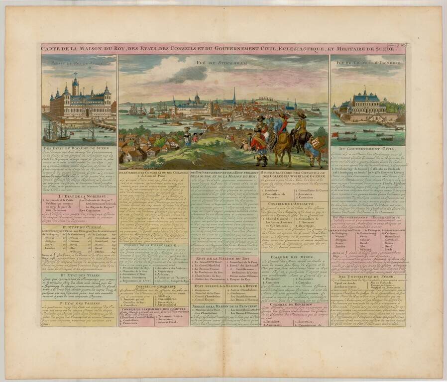 Vue De Stockholm / Palais du Roy du Suede / Vue du Chateau D'Yacobdal