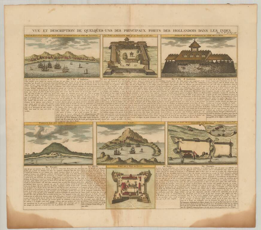 [Dutch Forts -- Jakarta, Amboine, Ternate, Solor, Banda] Vue et Description de Quelques-Uns des Principaux Forts des Hollandois dans les Indes