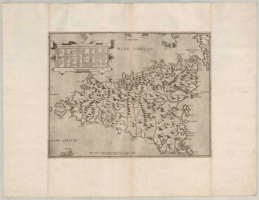 [Sicily]  Li Nomi Antichi e Moderni De l'Isola d'Sicila